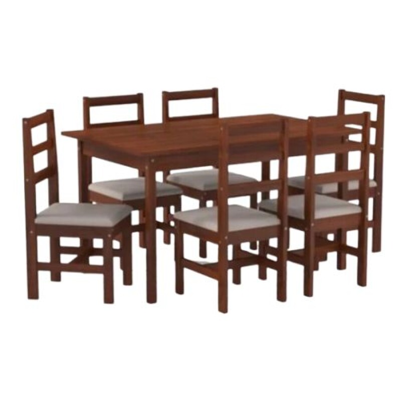 Juego de comedor Amazonas 6 sillas tapizadas Juego de comedor Amazonas 6 sillas tapizadas