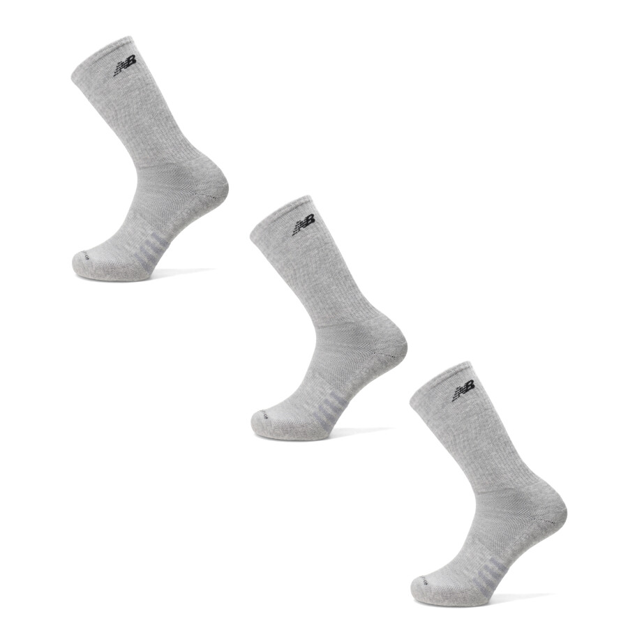 Medias Unisex New Balance Crew X3 Gris