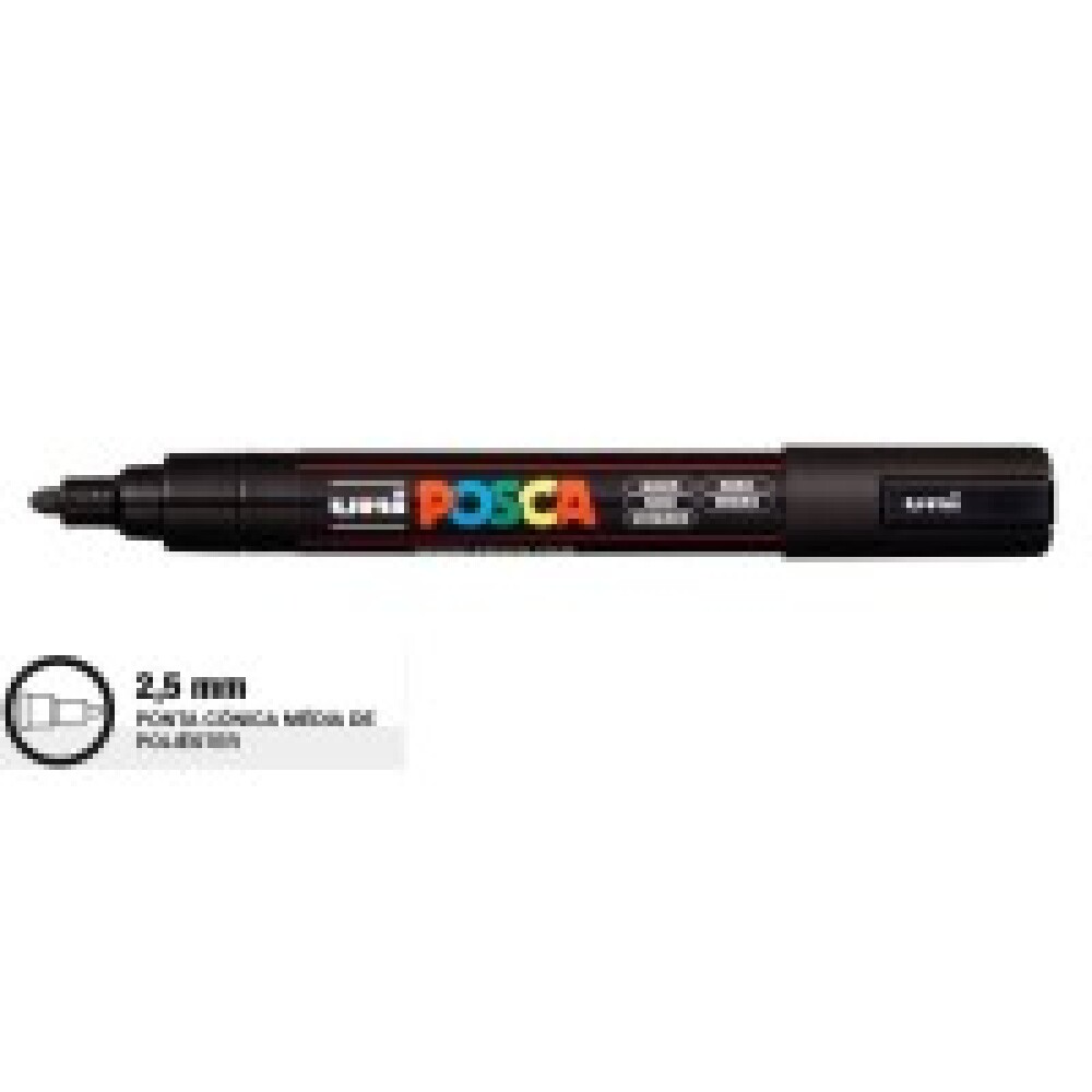 Marcador Uni Posca 2,5Mm Negro #MARCADOR UNI POSCA 2,5MM NEGRO