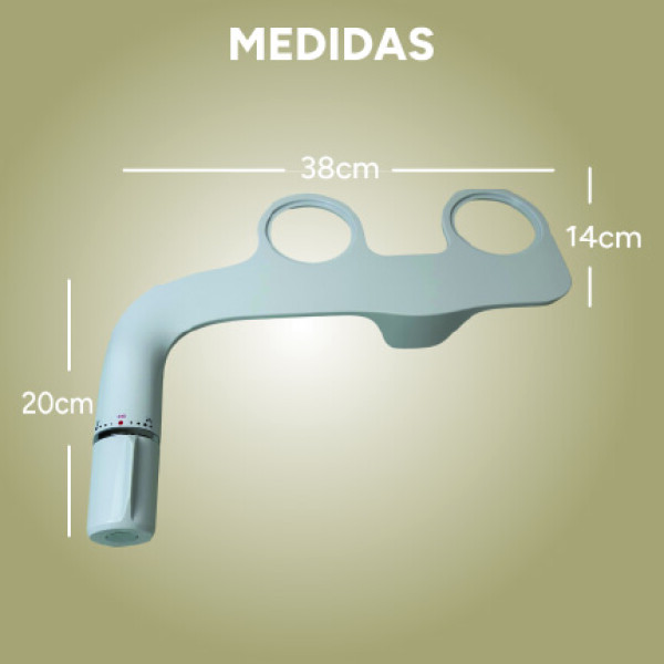 Bidet Para Inodoro Moderno Adaptable Ducha Higienica Baño Color Blanco