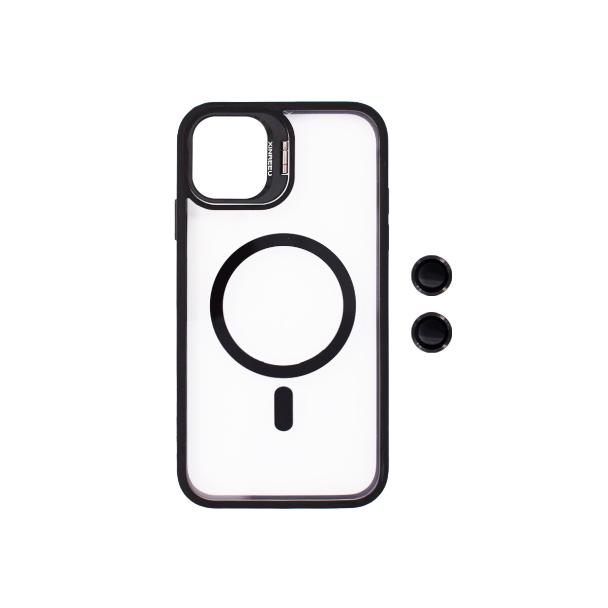 Protector para iPhone 11 con protector de cámara color negro 