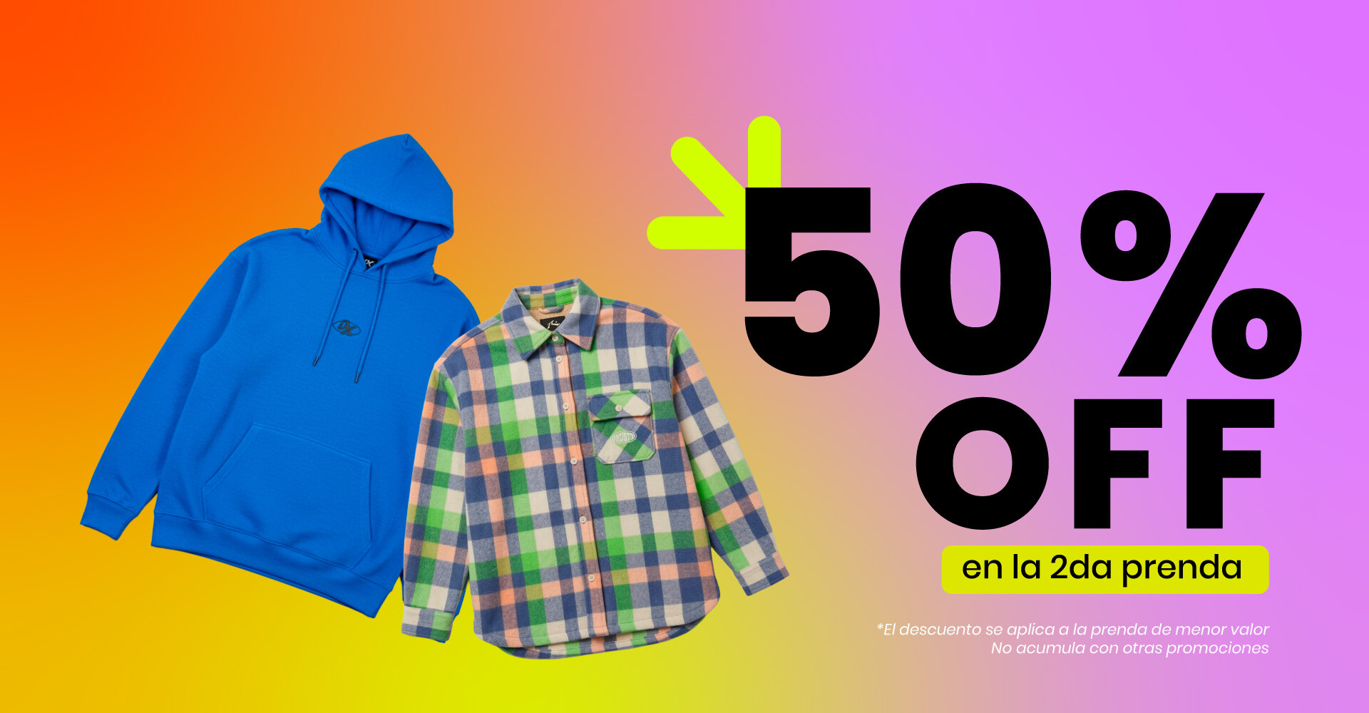 +50% extra en la segunda prenda