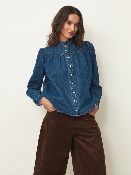 CAMISA ZALEA AZUL OSCURO