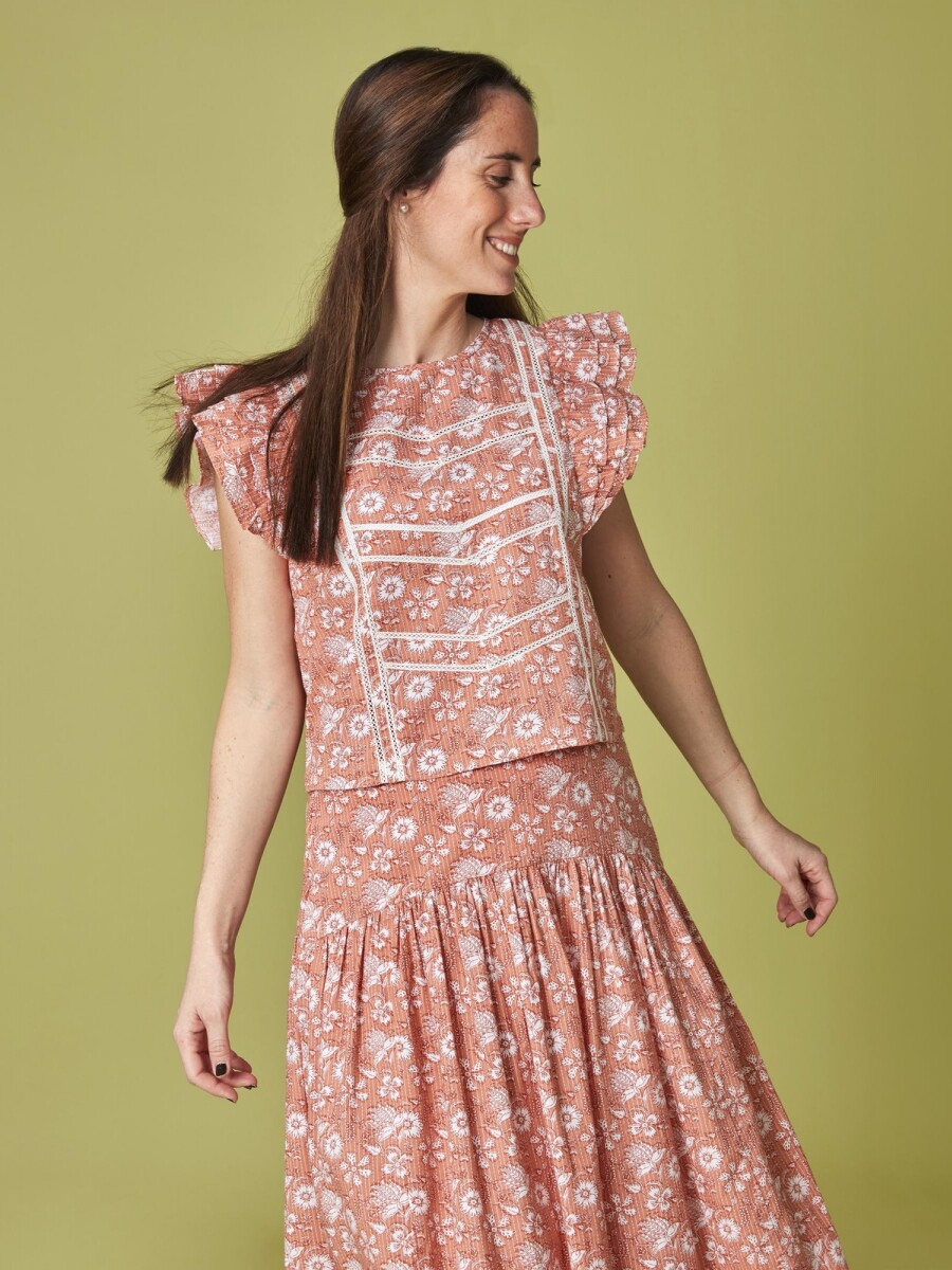 Blusa Flor India Gris