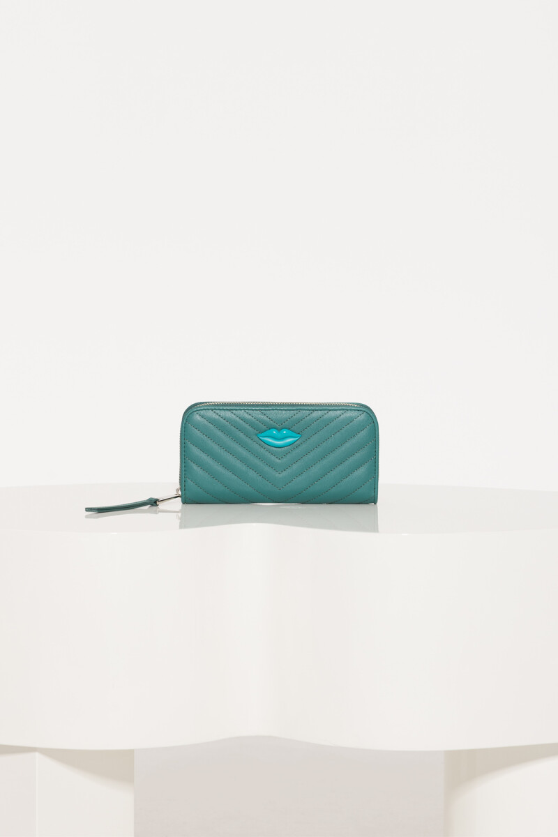MAXI BILLETERA LIPSTICK Verde Seco