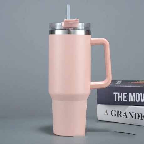 Vaso Térmico De Acero Con Asa 1200 ML Rosa