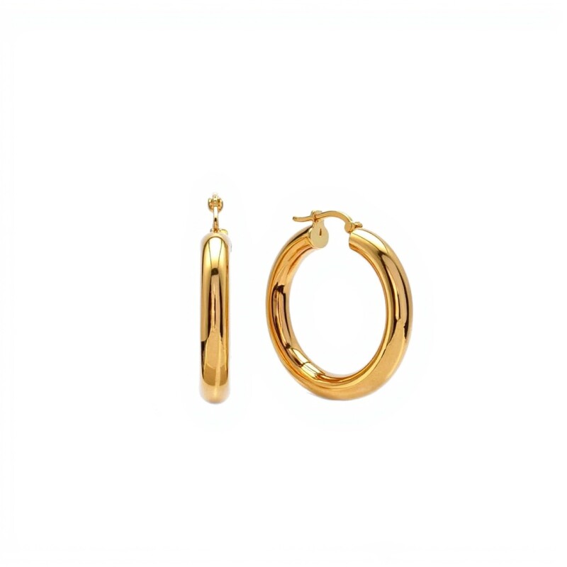 Caravanas aros inflado - Oro bajo - Sin Piedra- CA8287 sinpiedra