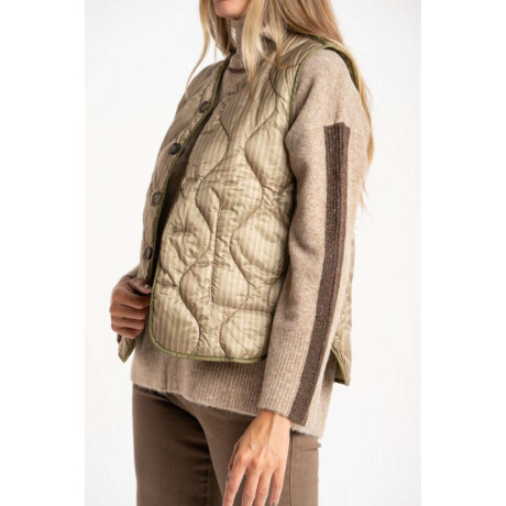 Chaleco Capitoneado Reversible Oliva