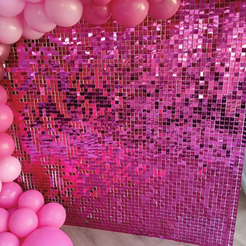 Shimmer Cuadrado Encastrable Fondo Negro Fucsia