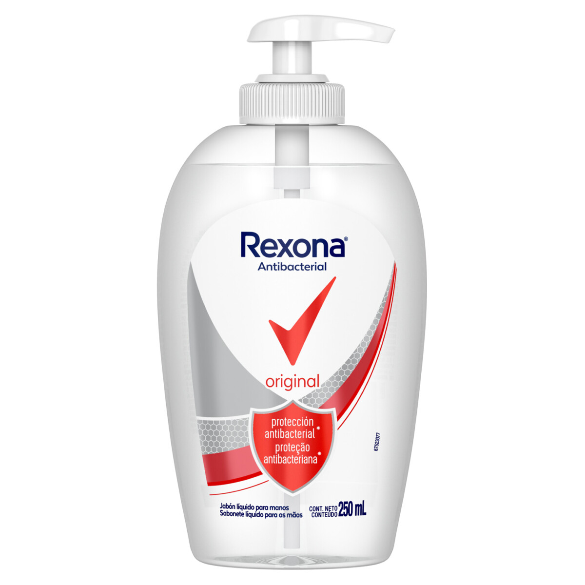 Rexona Jabón Líquido Original Antibacterial con Dispensador 250ml – Práctico y Seguro