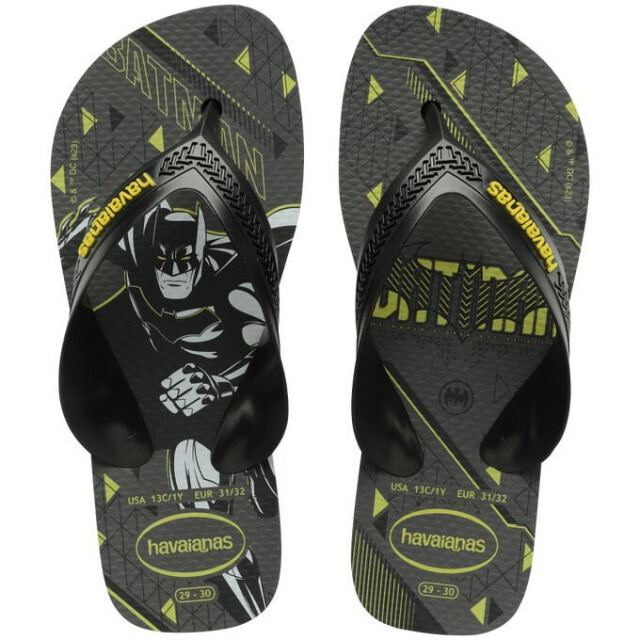 Sandalias Infantiles Havaianas Kids Max Heroes Negro - Amarillo