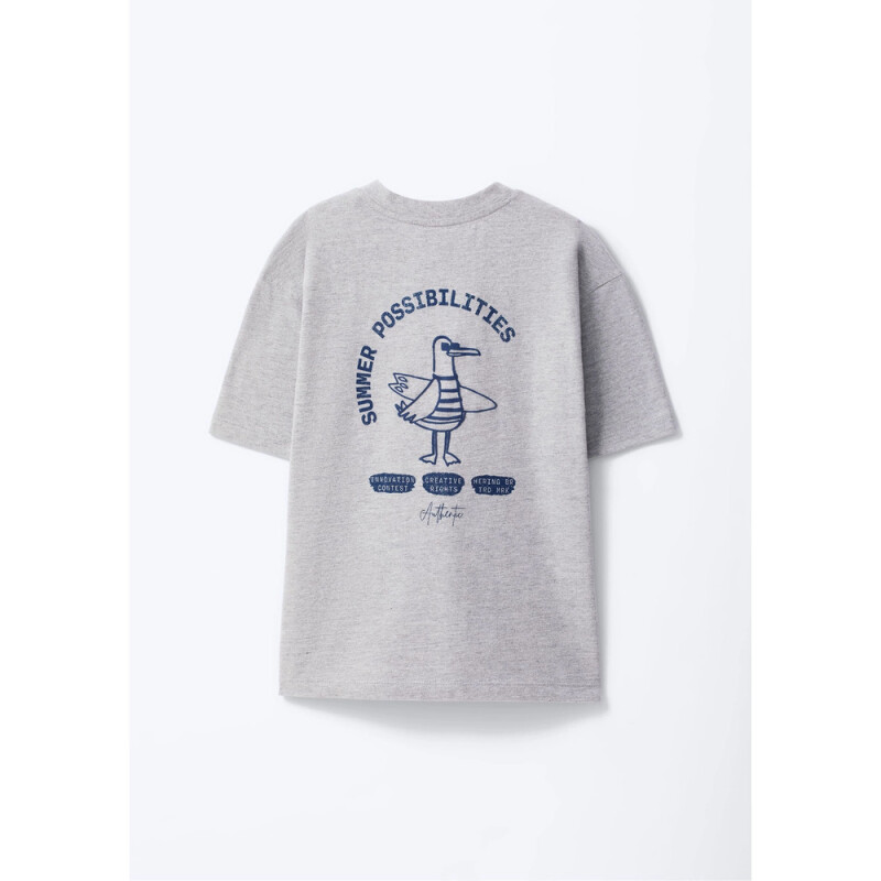 CAMISETA MM MASC CINZA MESCLA