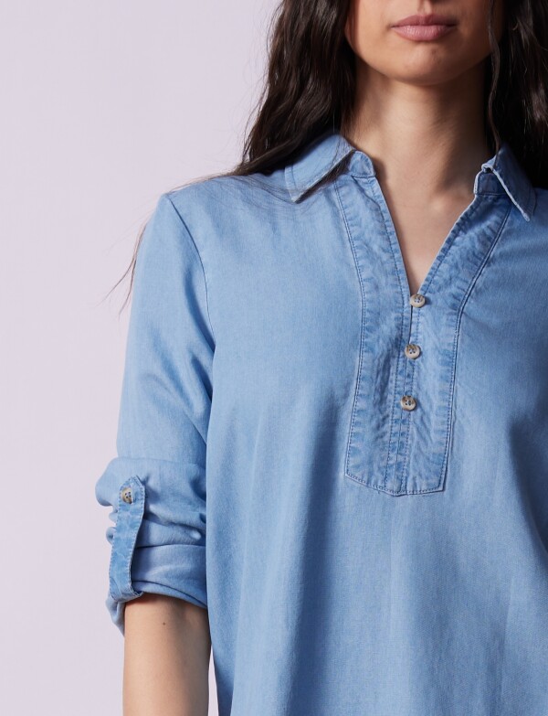 Blusa Lyocell JEAN CLARO