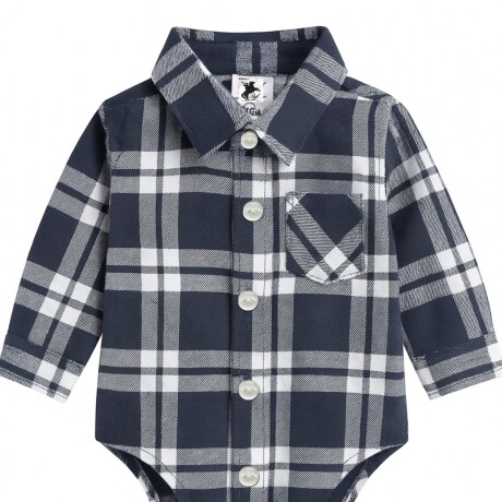 Camisa Body Viyela BLANCO Y AZUL