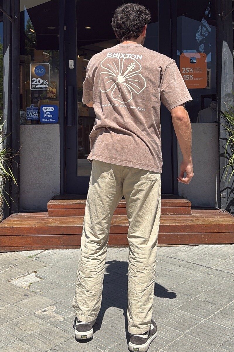 Camiseta Oversize Hibisco Brixton Tostado