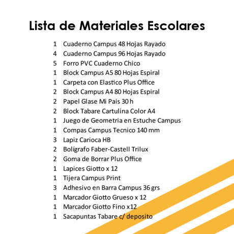 Lista de Materiales Escolares The Anglo School - 3º Centro Lista de Materiales Escolares The Anglo School - 3º Centro