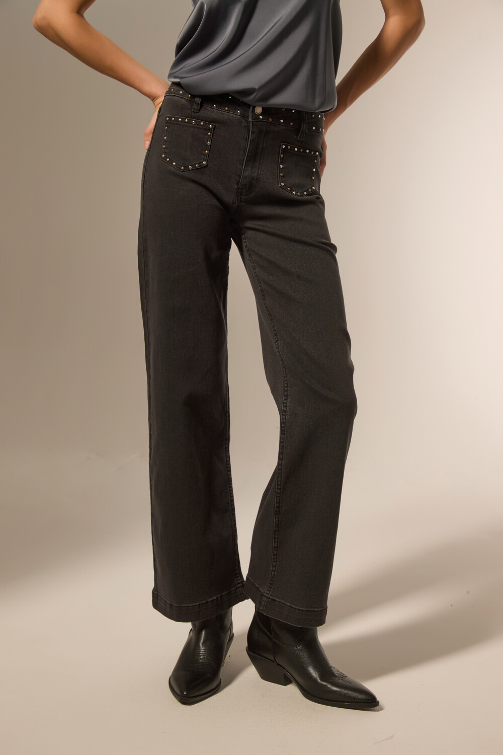 Pantalon Hilla Gris Medio