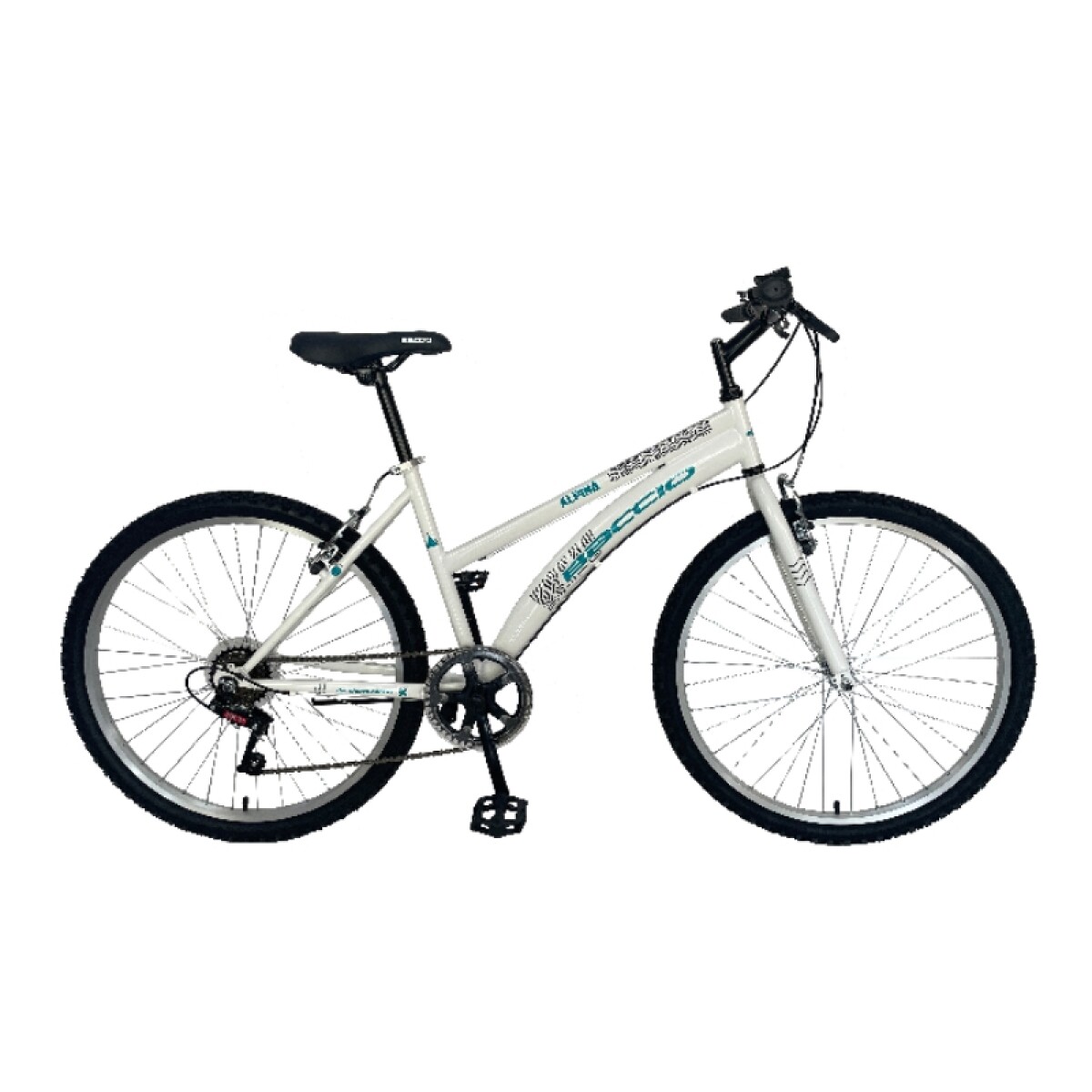 Bicicleta Baccio R.24 Niña Mtb Alpina - Blanco/turquesa. 