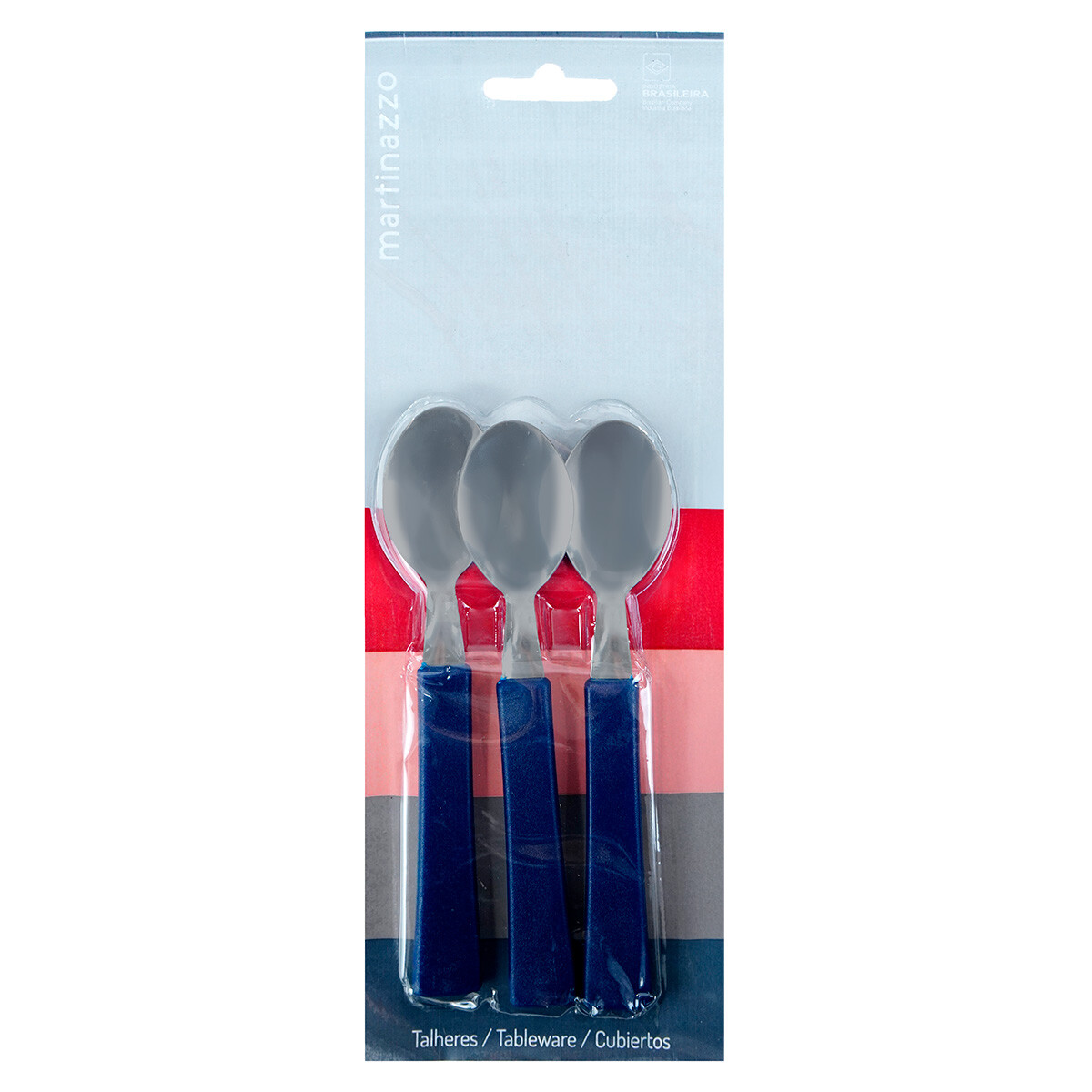 Cuchara de te x3 azul linea Una Martinazzo 
