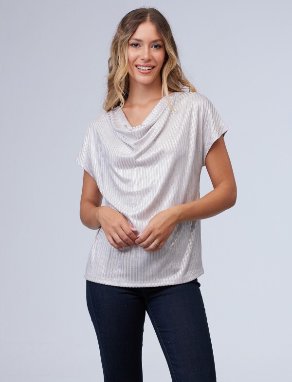 Blusa Lurex PLATEADO