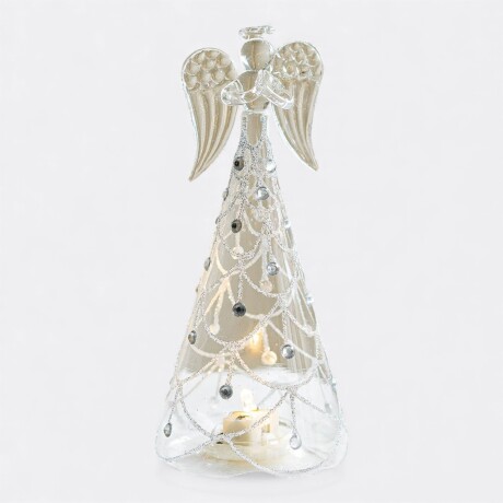 Veladora Ángel Navideño De Cristal Modelo C