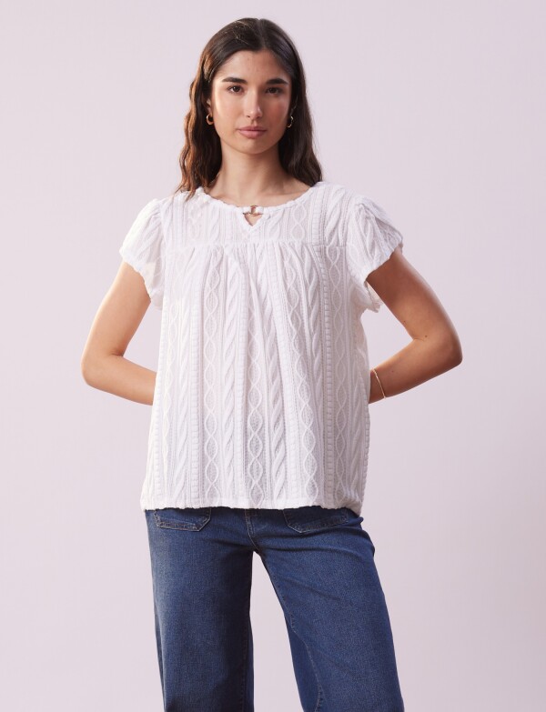 Blusa Labrada Det Metal CRUDO