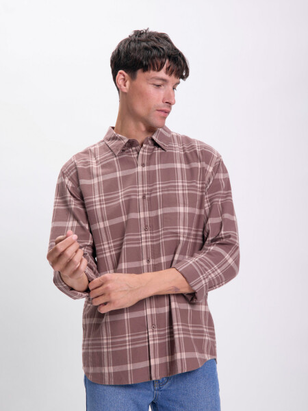 Camisa cuadros Marrón