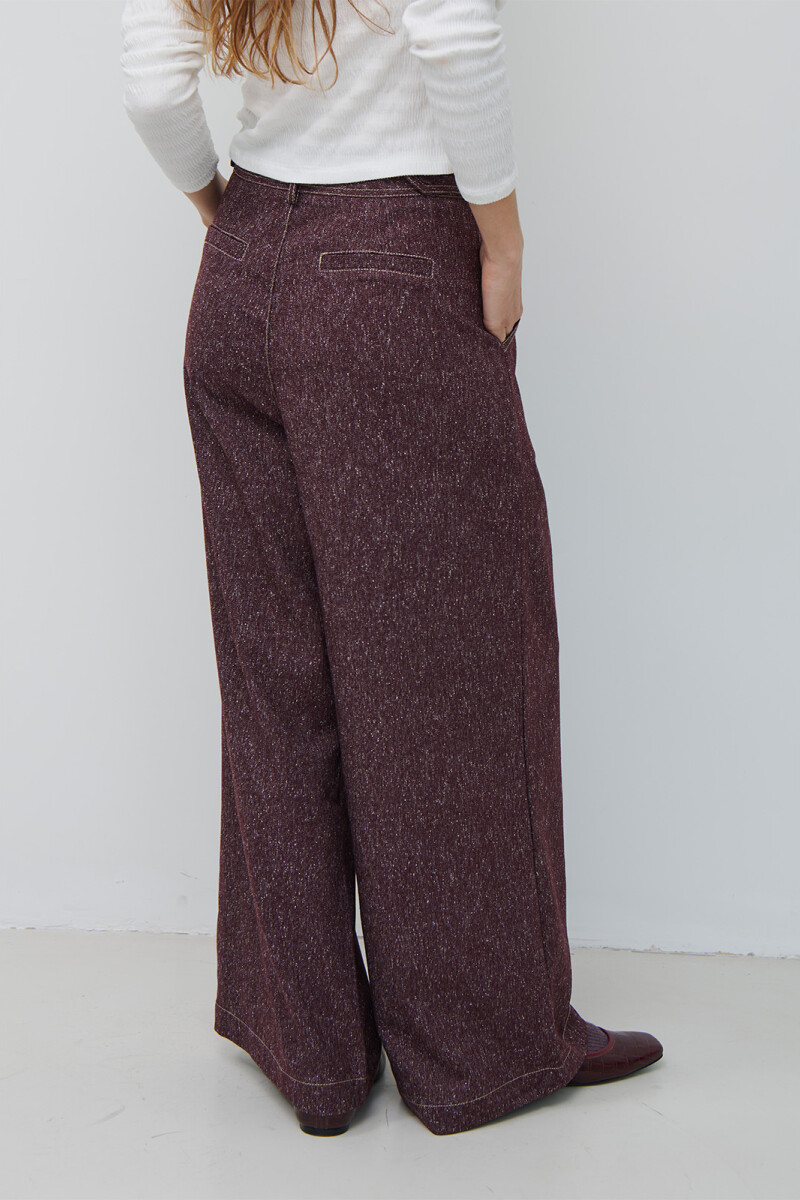 PANTALON MINI ESPIGA BURDEOS