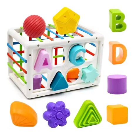 Juego Caja Didáctica Estimulación Motriz +14 Pz Bebé Huanger Multicolor