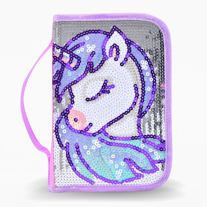 Cartuchera Footy Unicornio Relieve F19044 Rosa - Verde Agua