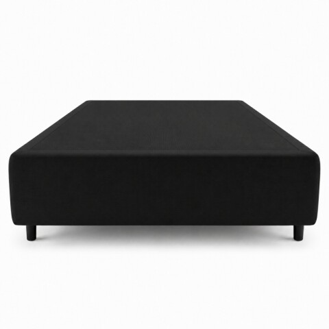 Base Box Sommier Tapizada Negra para Colchón 110x188x35 Simple