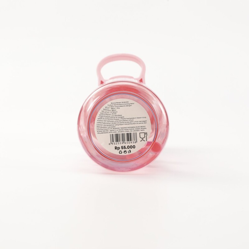 BOTELLA PLÁSTICA GATO MIMI CON TAPA FLIP Y SORBETE (480 ML / ROSA) BOTELLA PLÁSTICA GATO MIMI CON TAPA FLIP Y SORBETE (480 ML / ROSA)