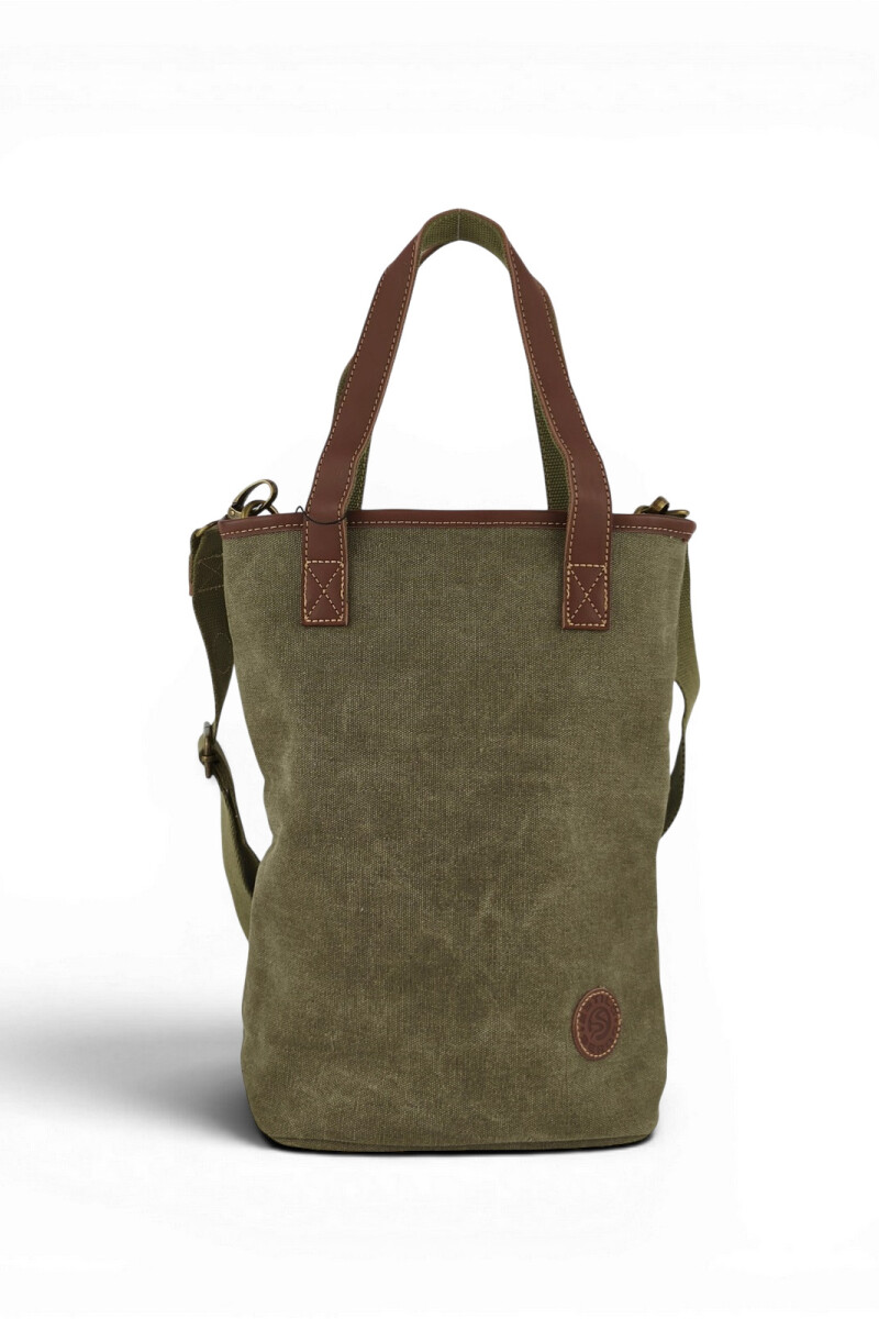Matera morral de lona Verde
