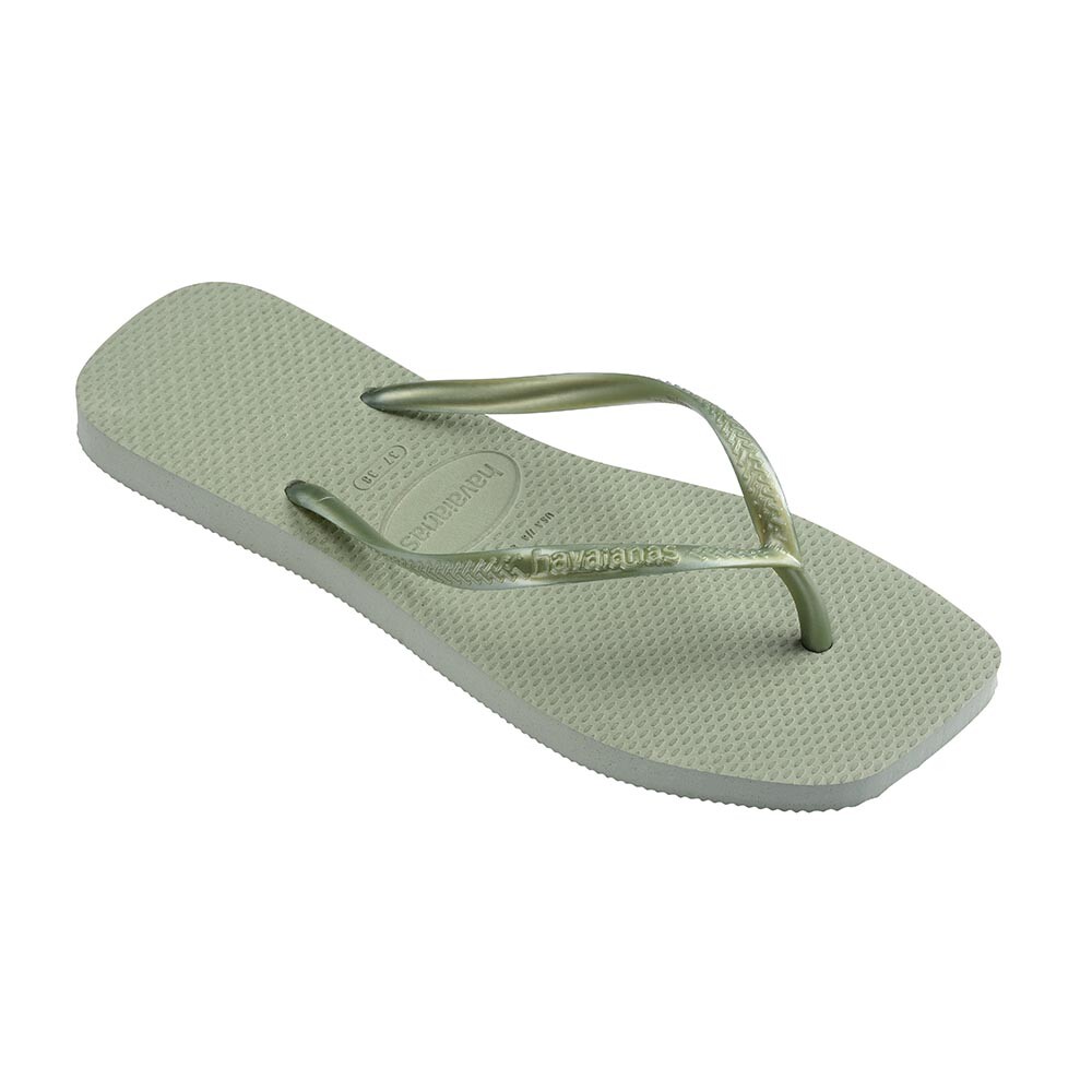 Sandalias Havaianas Slim Square Mujer Smoke Green