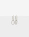Aros Colgantes Cortos Metal Aros Cortos Eslabones Acero - Plateado