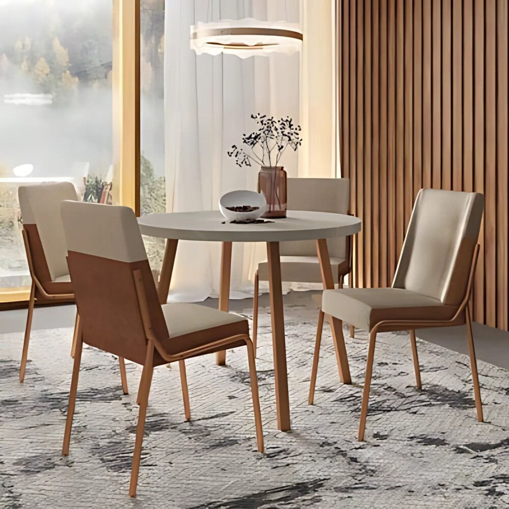 Juego de Comedor Stellar Redonda 4 sillas Rose Juego de Comedor Stellar Redonda 4 sillas Rose