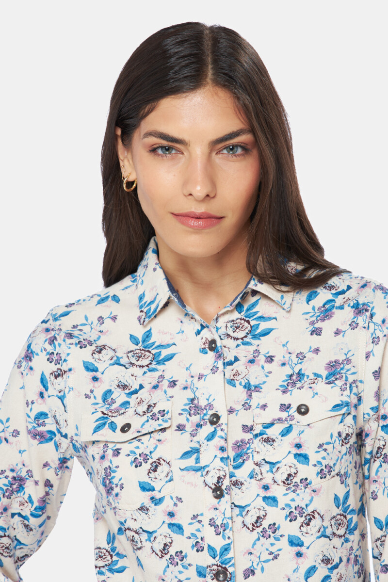 CAMISA ESTAMPADA - Beige 