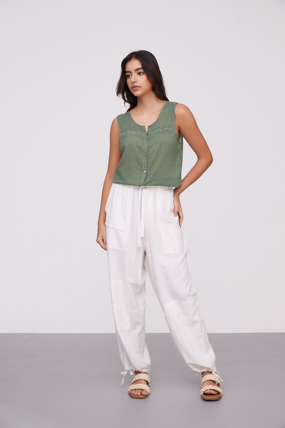 Pantalon Greko Blanco