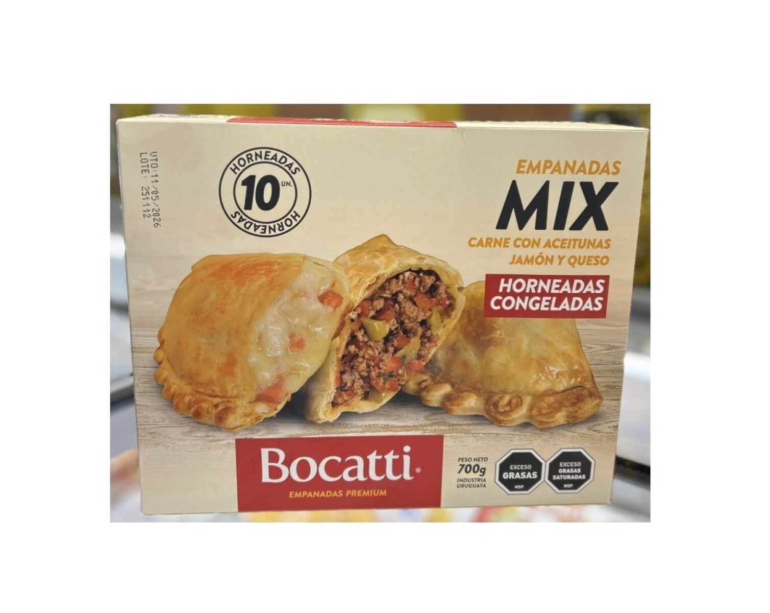 EMPANADAS MIX CARNE Y JYQ BOCATTI PREMIUM X 10 +SOLO PDE O WEB+ 