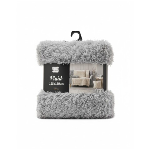 MANTA FELPUDA GRIS 125X150CM Unica