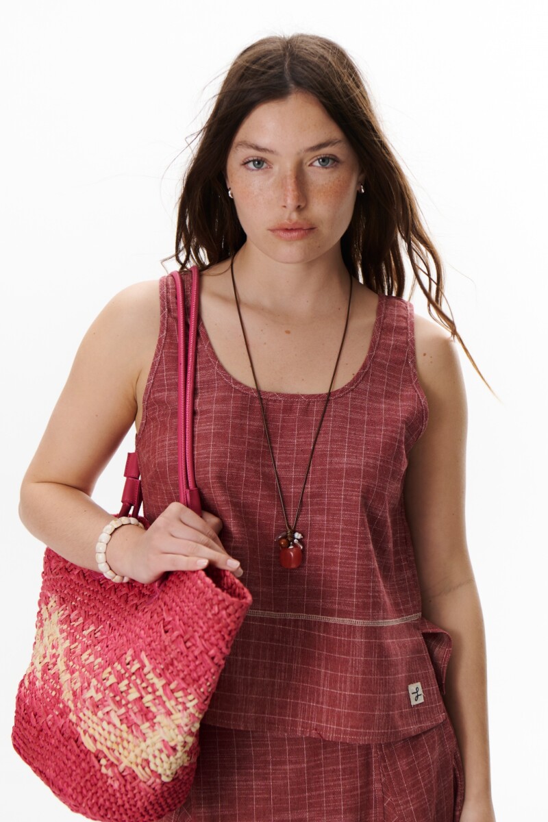TOP LINO RAYA ROJO