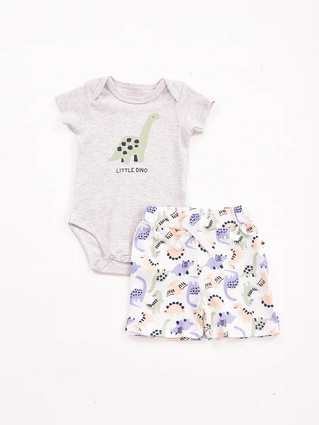 SET BODY + SHORT LITTLE DINO ESTAMPADO 1