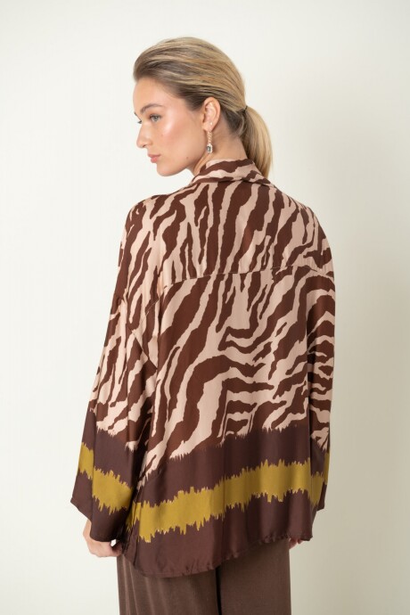 CAMISA OJO DE TIGRE Chocolate