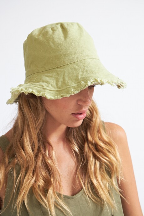 Sombrero bucket con costura Verde esmeralda