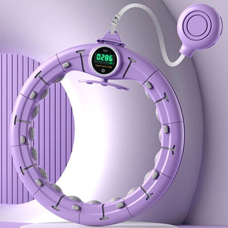 Aro Hula Hoop Deportivo Ajustable Fitness Pantalla Violeta