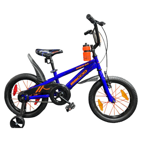 Bicicleta Baccio Bambino DLX rodado 16 con rueditas AZUL- NARANJA