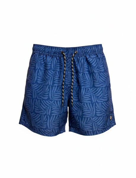 Short de baño estampado azul