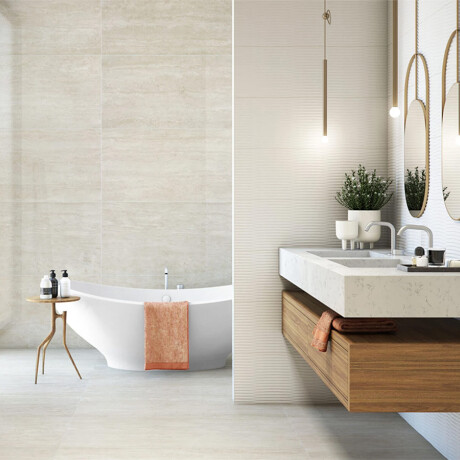 PORCELANATO PARA PISOS Y REVESTIMIENTOS RECTIFICADO DE 90X90 SATINADO BEIGE SERIE ATENA ELIANE GAMAS DE BEIGE