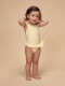 Traje De Baño Estampado Seersuker Amarillo Claro
