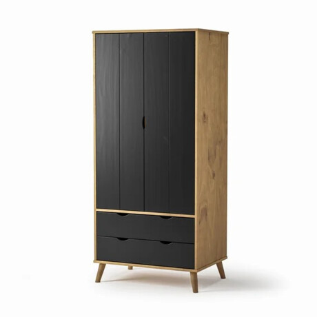 Ropero 2 puertas - Madera maciza MADERA PRETO